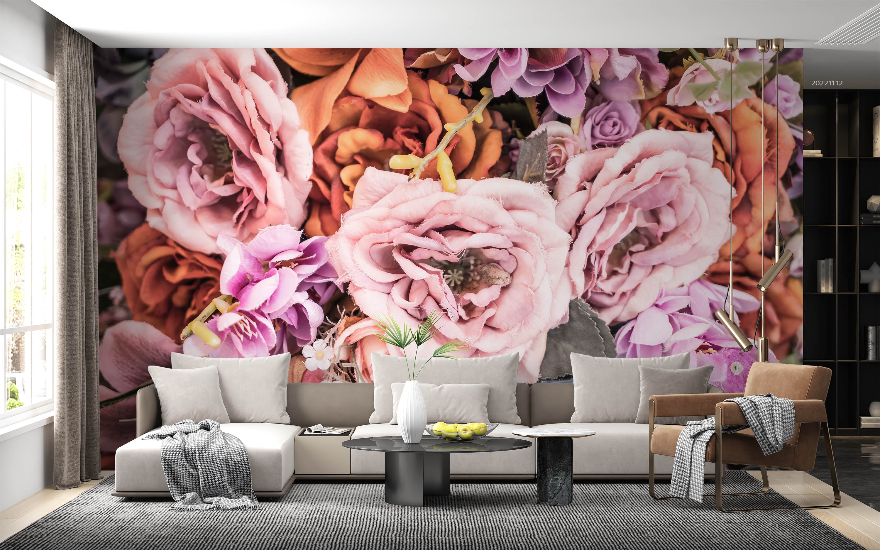 3D Vintage Style Flower Background Wall Mural Wallpaper GD 2301- Jess Art Decoration