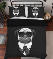3D Hand Drawn Animal Black Dog Quilt Cover Set Bedding Set Duvet Cover Pillowcases 126 LQH- Jess Art Decoration
