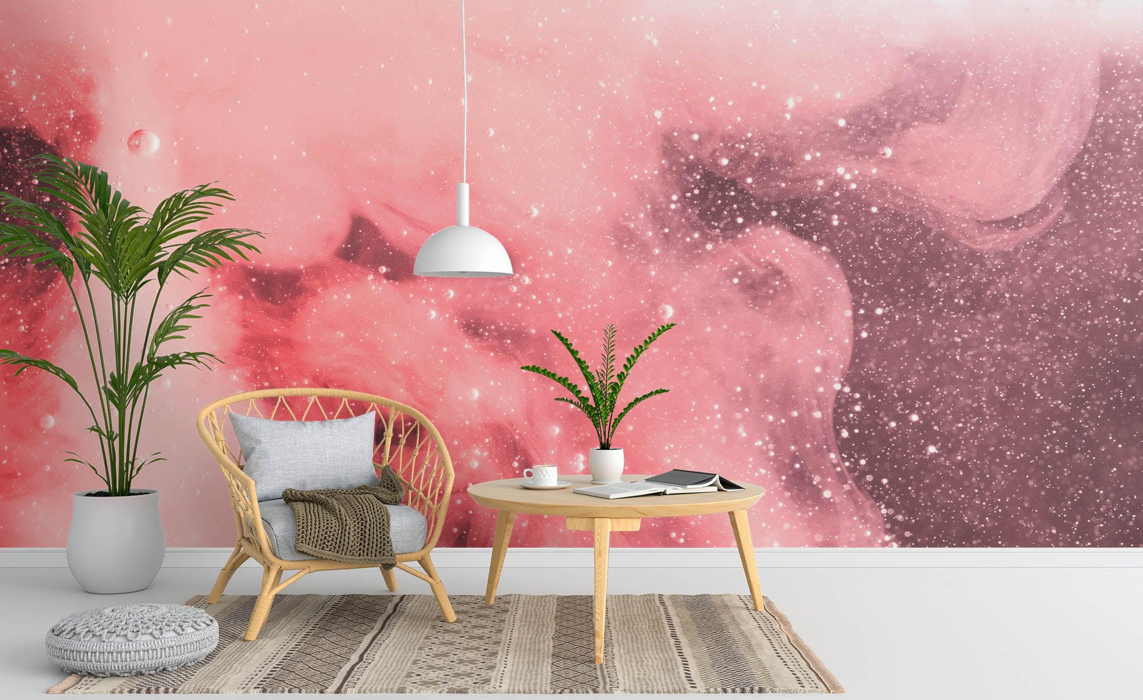 3D Pink Smoke Dust Wall Mural Wallpaper 113 LQH- Jess Art Decoration