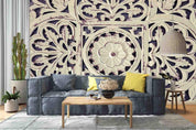 3D Plaster Carving Floral Wall Mural Wallpaper LQH 27- Jess Art Decoration