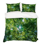 3D Green Forest Trees Quilt Cover Set Bedding Set Pillowcases 58- Jess Art Decoration