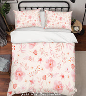 3D Pink Flowers Quilt Cover Set Bedding Set Pillowcases 240- Jess Art Decoration