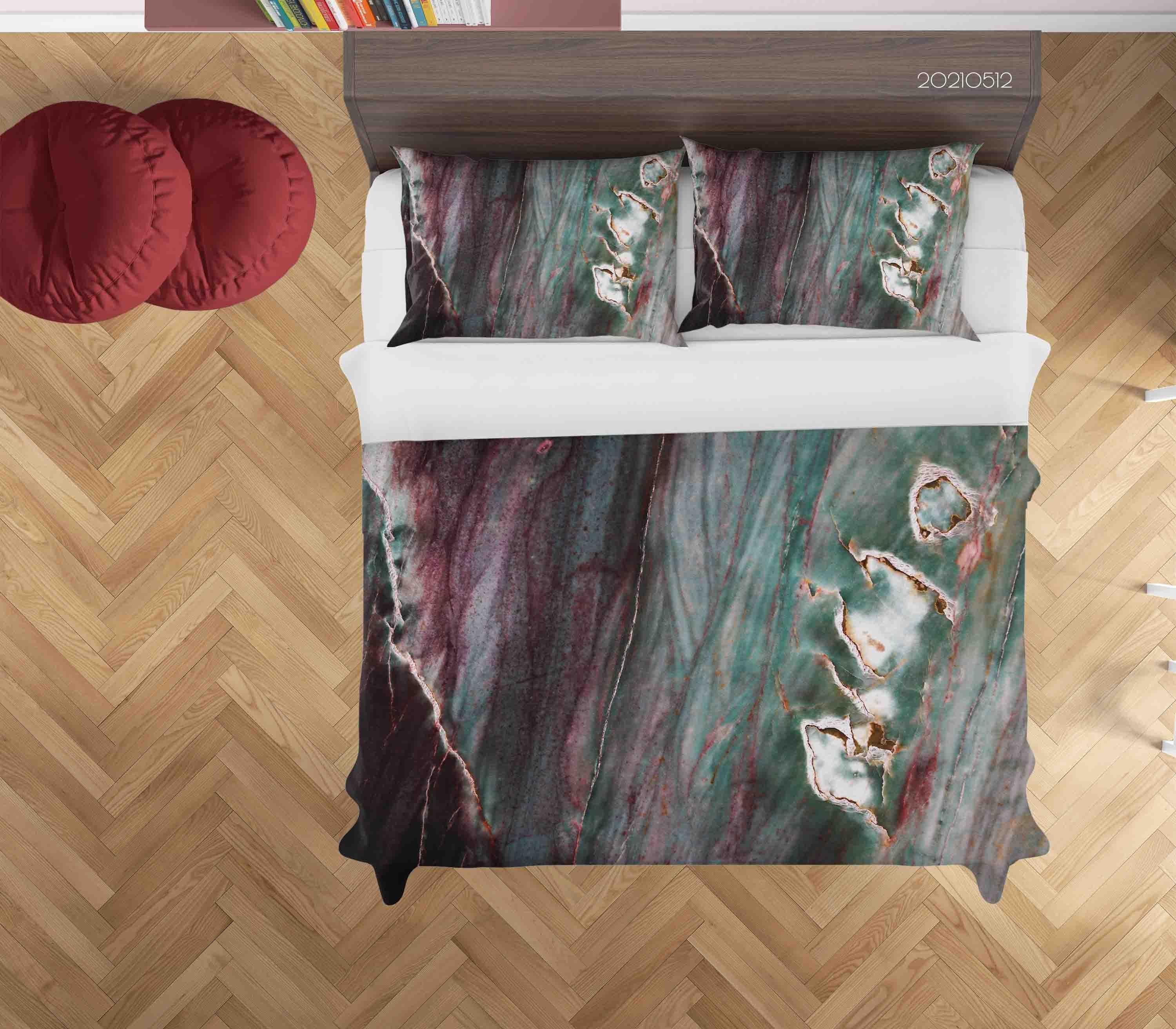 3D Abstract Marble Texture Quilt Cover Set Bedding Set Duvet Cover Pillowcases 255- Jess Art Decoration