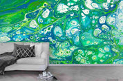 3D Oil Painting Bubble Ripple Green Wall Mural Wallpaper SWW3978- Jess Art Decoration