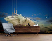 3D Blue Sky White Cloudsv Wall Mural Wallpaper 31- Jess Art Decoration