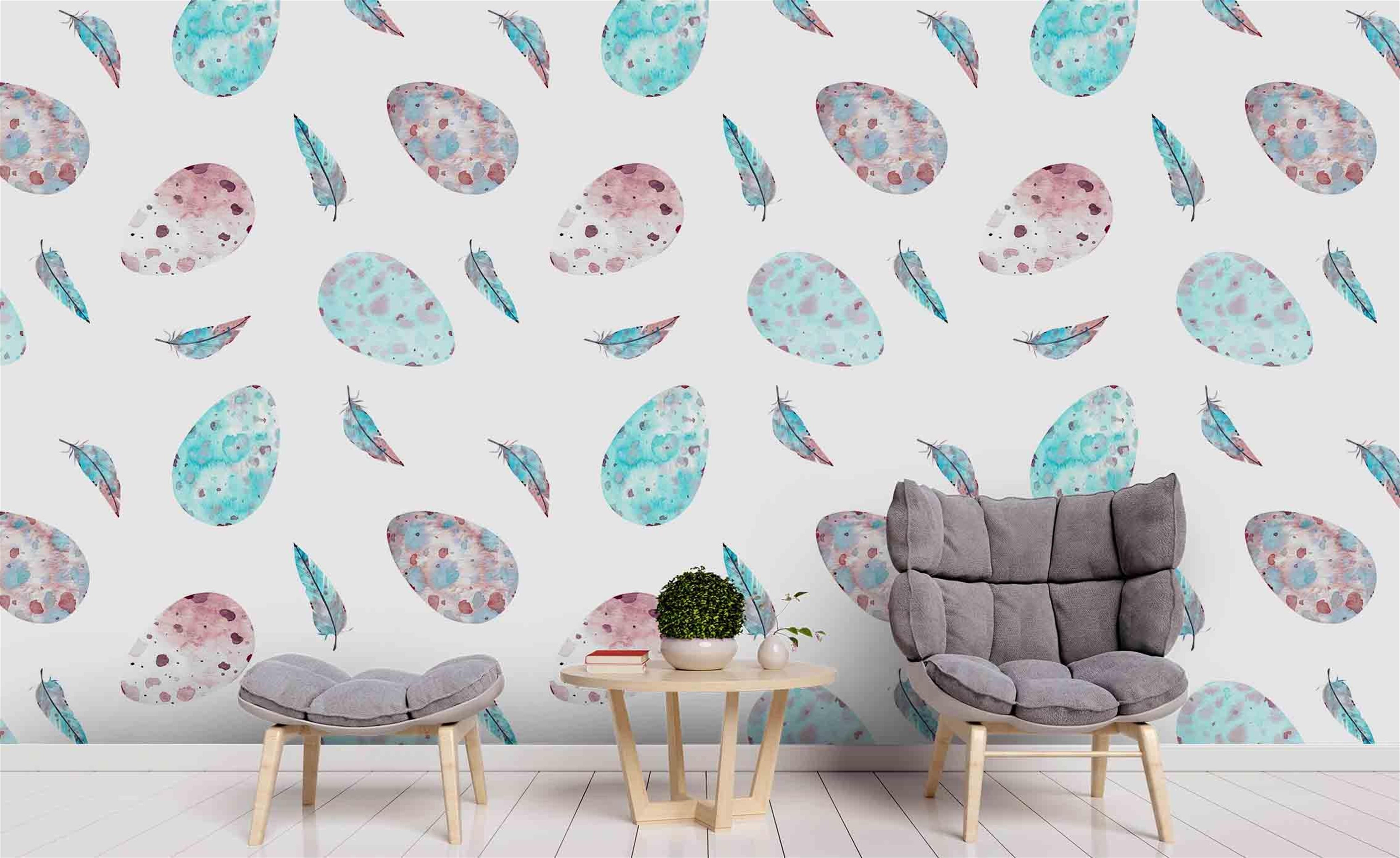 3D Hand Painted Feather Wall Mural Wallpaper 31- Jess Art Decoration