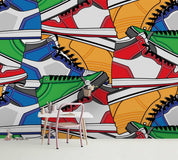 3D Color Skateboard Shoes Wall Mural Wallpaper 21- Jess Art Decoration