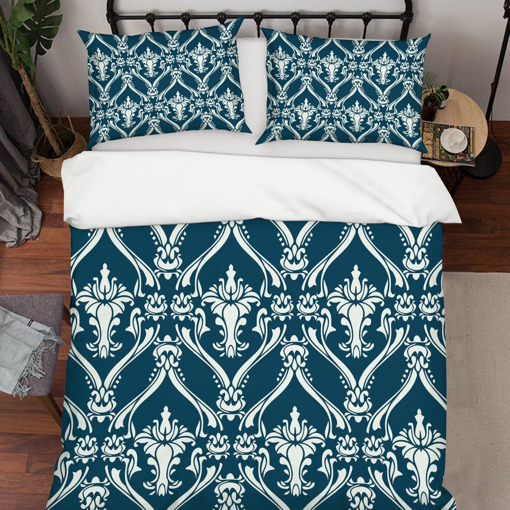 3D White Plates Pattern Quilt Cover Set Bedding Set Pillowcases 315- Jess Art Decoration