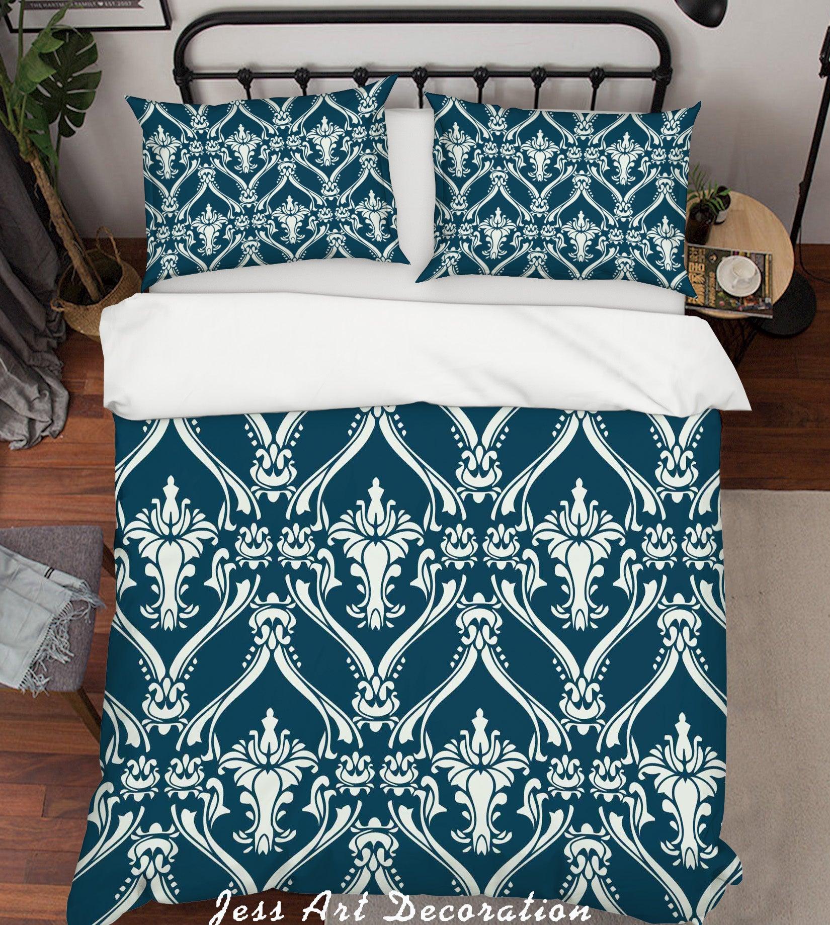 3D White Plates Pattern Quilt Cover Set Bedding Set Pillowcases 315- Jess Art Decoration