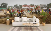 3D Motocross Wall Mural Wallpaper A109 LQH- Jess Art Decoration