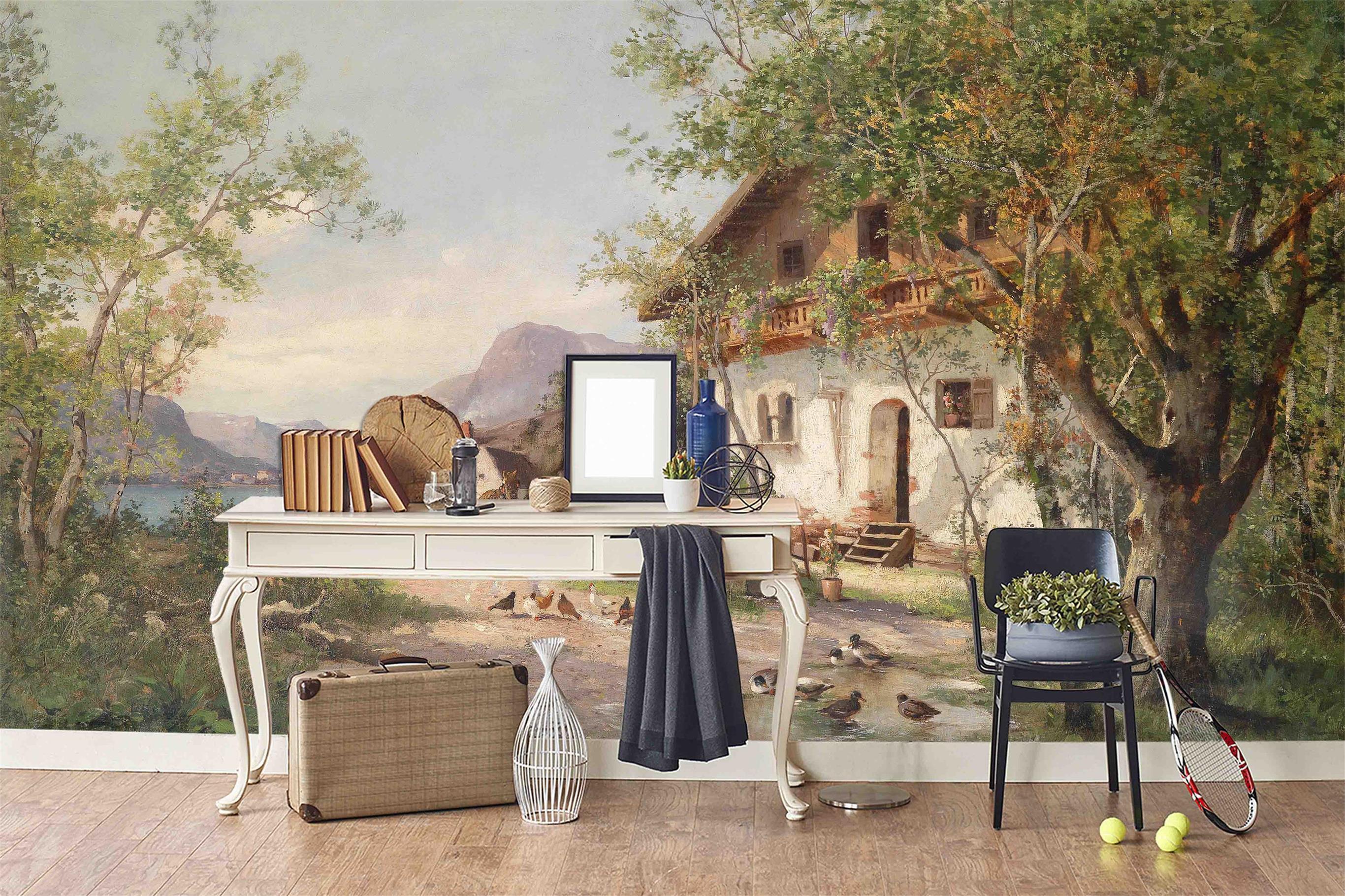 3D Countryside Oil Painting Wall Mural Wallpaper 13- Jess Art Decoration