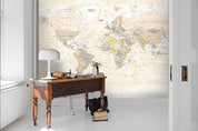 3D World Map Wall Wall Mural Wallpaper LQH 45- Jess Art Decoration