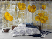 3D European Style Golden Floral Retro Wall Mural Wallpaper 5077- Jess Art Decoration