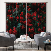 3D Pastoral Red Rose Scenery Curtains and Drapes GD 3246- Jess Art Decoration