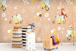 3D Cartoon Bee Hive Wall Mural Wallpaper A181 LQH- Jess Art Decoration