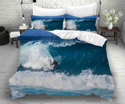 3D Ocean Wave Surfing Quilt Cover Set Bedding Set Duvet Cover Pillowcases 92- Jess Art Decoration