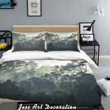 3D Green Forest Quilt Cover Set Bedding Set Pillowcases  161- Jess Art Decoration