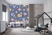3D Cartoon Animal Starfish Fish Wall Mural Wallpaper LQH 273- Jess Art Decoration