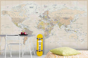 3D World Map Wall Mural Wallpaper GD 2536- Jess Art Decoration