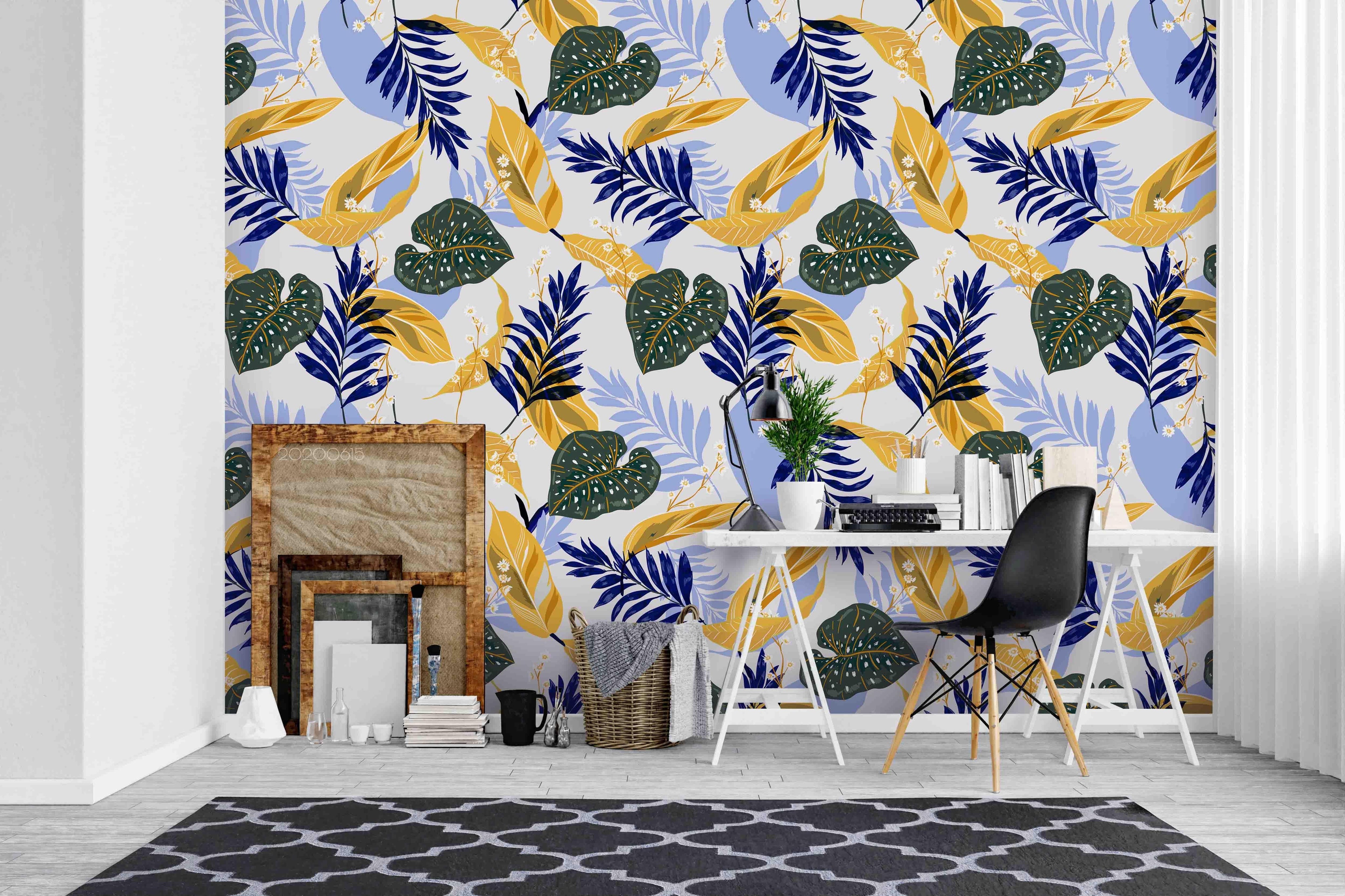 3D Delicate Colorful Leaves Wall Mural Wallpaper LXL 30- Jess Art Decoration