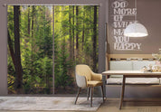 3D Green Forest Tree Nature Landscape Curtains and Drapes LQH 29- Jess Art Decoration