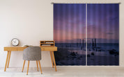 3D Sunset Sky Sea Nature Landscape Curtains and Drapes LQH 18- Jess Art Decoration