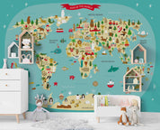 3D World Map Wall Mural Wallpaper 157- Jess Art Decoration