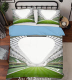 3D Green Football Field Quilt Cover Set Bedding Set Pillowcases  107- Jess Art Decoration