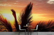 3D Sunset Sky Palm Landscape Wall Mural Wallpaper LQH 257- Jess Art Decoration