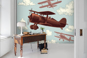 3D Cartoon Aircraft  Wall Mural Wallpaper 63- Jess Art Decoration