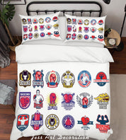 3D White Medal Pattern Quilt Cover Set Bedding Set Pillowcases 25- Jess Art Decoration