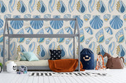 3D Cartoon Pattern Seashell Wall Mural Wallpaper WJ 3187- Jess Art Decoration