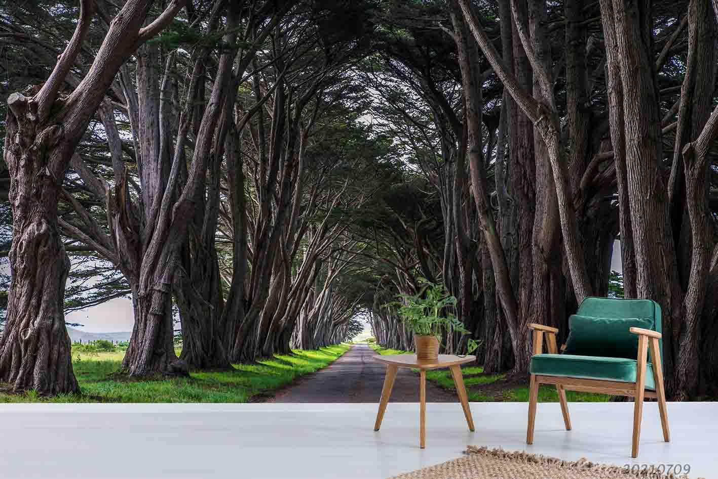 3D Woods Path Wall Mural Wallpaper SWW4275- Jess Art Decoration