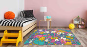 3D Color Monster Doodle Non-Slip Rug Mat 120- Jess Art Decoration