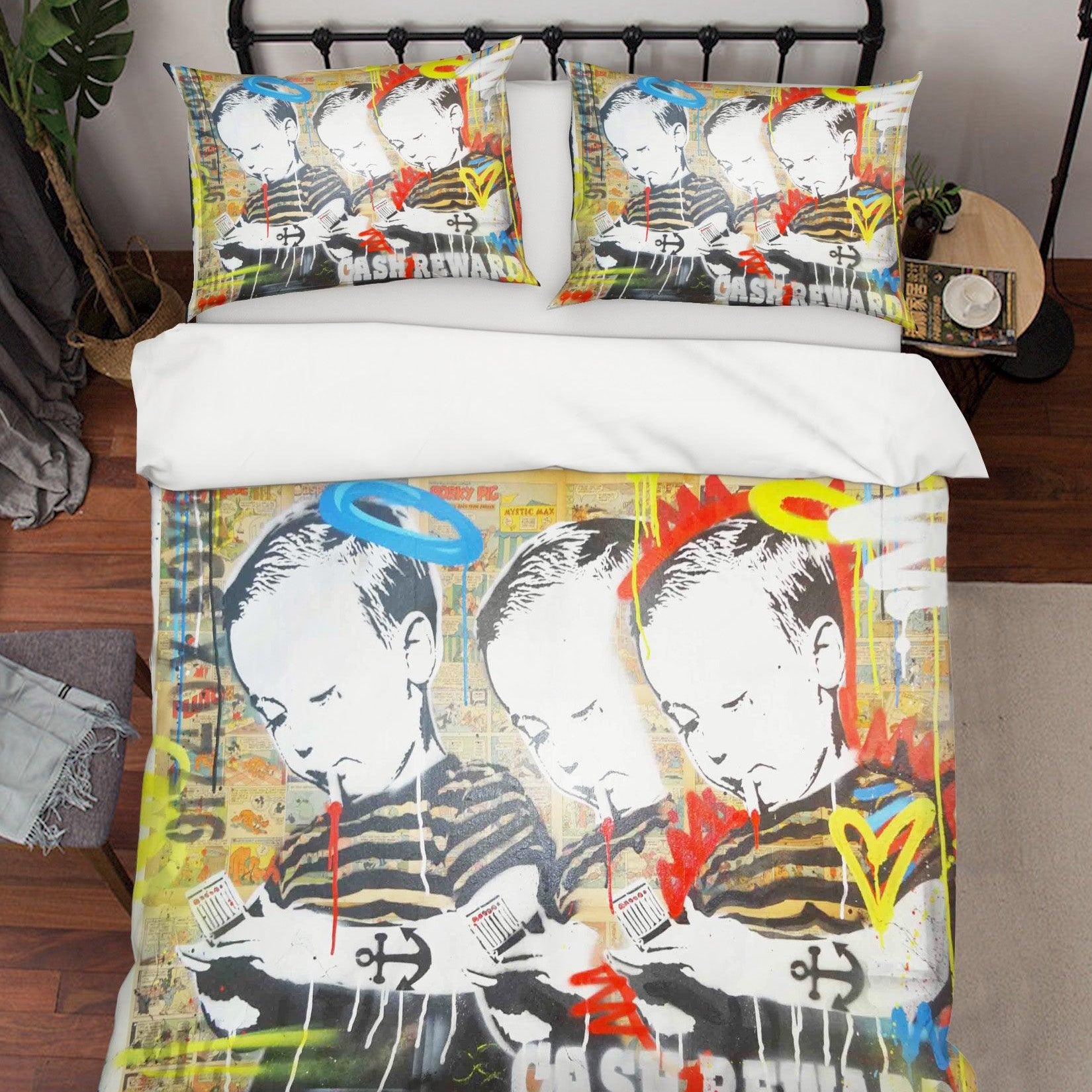 3D Abstract Colorful Figure Child Quilt Cover Set Bedding Set Duvet Cover Pillowcases LXL- Jess Art Decoration