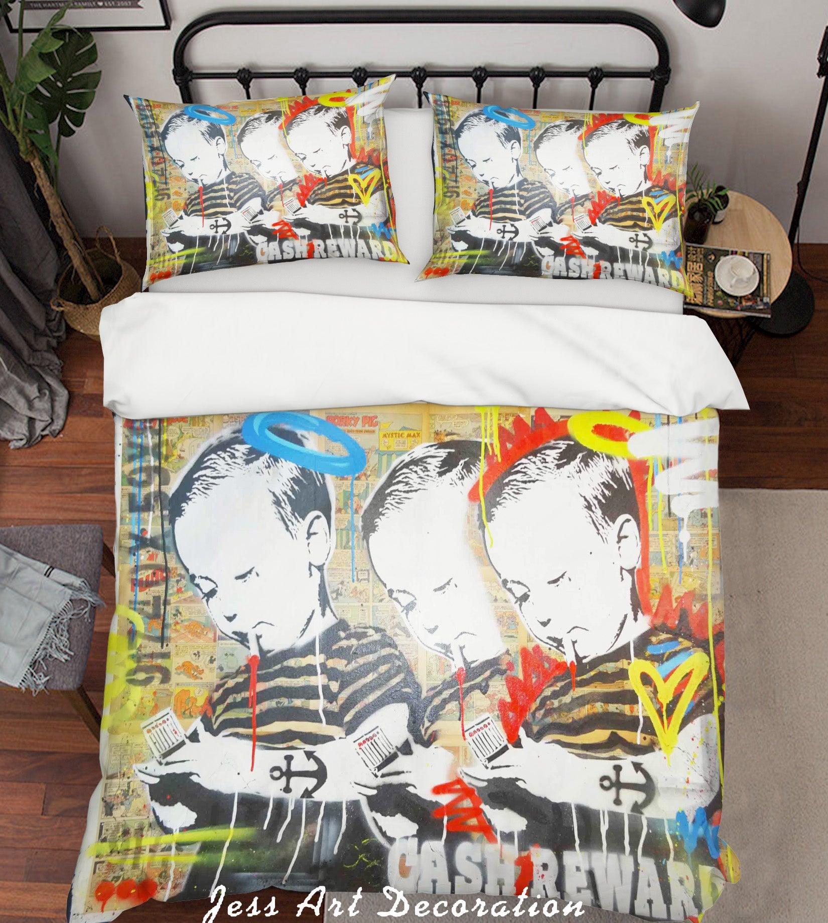 3D Abstract Colorful Figure Child Quilt Cover Set Bedding Set Duvet Cover Pillowcases LXL- Jess Art Decoration