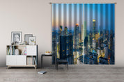 3D Blue Sky City Building Curtains and Drapes LQH 404- Jess Art Decoration
