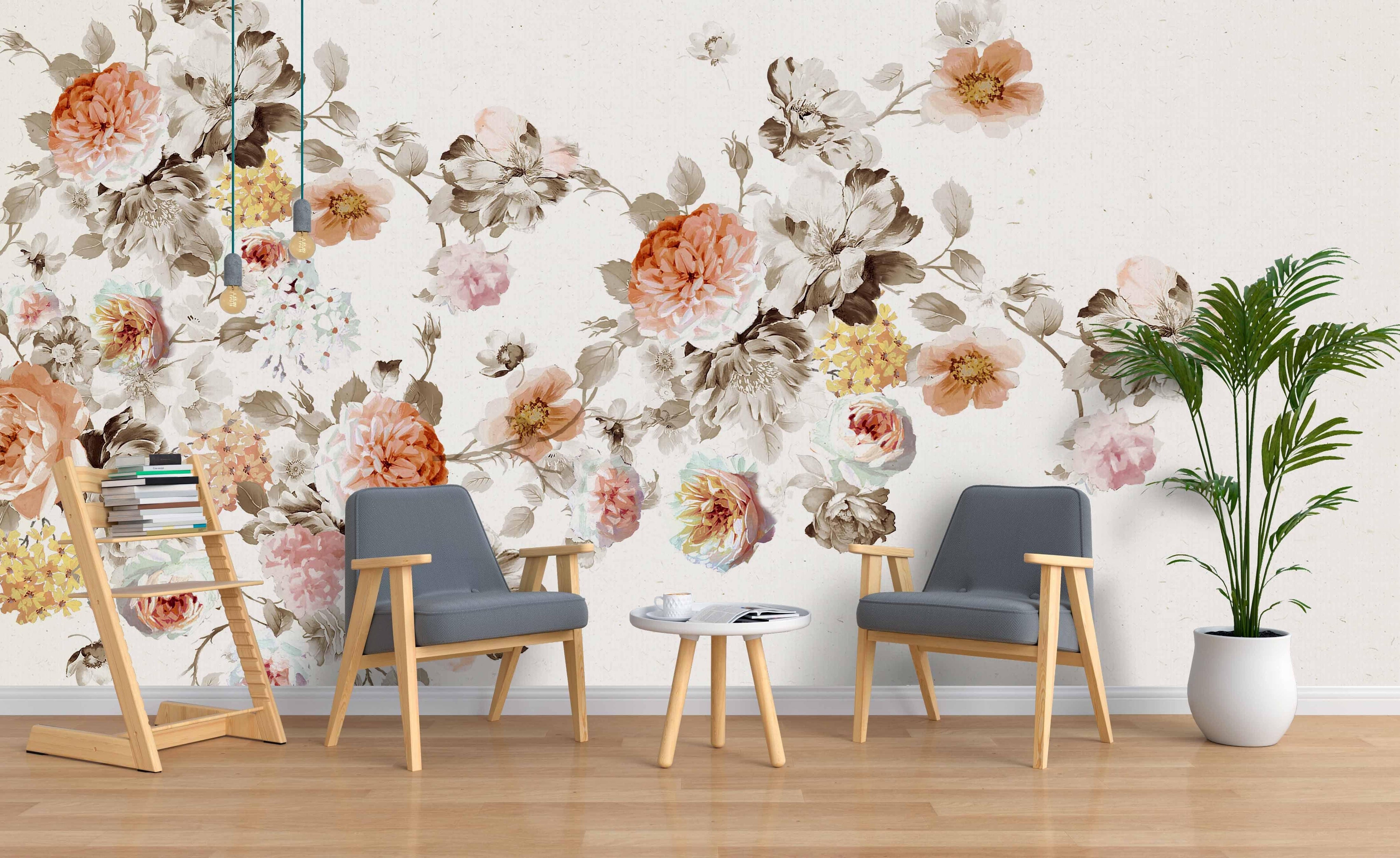3D Watercolor Pink Floral Wall Mural Wallpaper 188- Jess Art Decoration