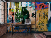 3D Life Abstract Graffiti Wall Mural Wallpaper sww 56- Jess Art Decoration