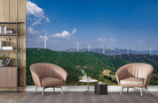 3D Wind Turbine Windmill Energy Farm Wall Mural Wallpaper GD 2120- Jess Art Decoration
