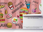 3D cokes hamburger pizza french fries wall mural wallpaper 36- Jess Art Decoration