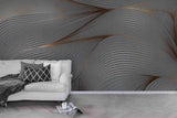 3D Black Line Curve Stripes Wall Mural Wallpaper 103- Jess Art Decoration
