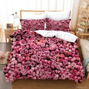 3D Pink Rose Flower Quilt Cover Set Bedding Set Duvet Cover Pillowcases 268- Jess Art Decoration