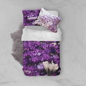 3D Purple Floral Pattern Quilt Cover Set Bedding Set Pillowcases 143- Jess Art Decoration