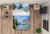 3D Landscape Green Forest Mountain Quilt Cover Set Bedding Set Duvet Cover Pillowcases 155 LQH- Jess Art Decoration