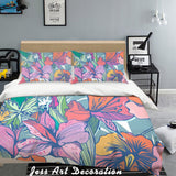 3D Color Flowers Quilt Cover Set Bedding Set Pillowcases  114- Jess Art Decoration