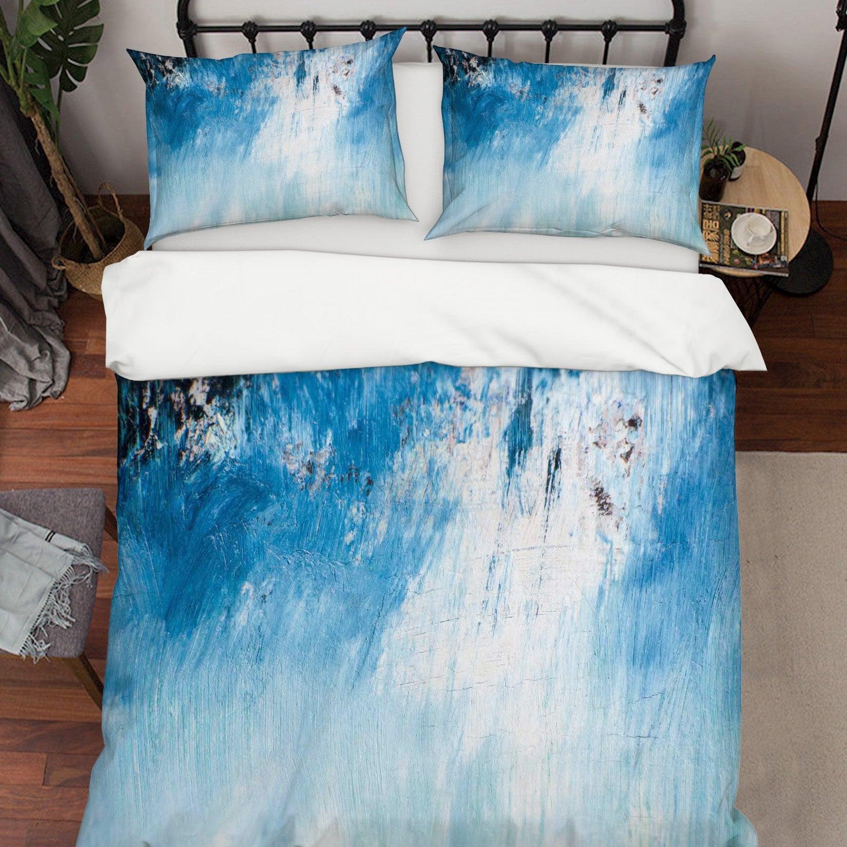 3D Abstract Blue Oil Painting Quilt Cover Set Bedding Set Pillowcasesn 49- Jess Art Decoration