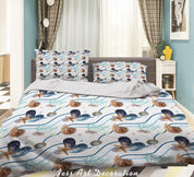 3D Conch Shell Starfish Seaweed Quilt Cover Set Bedding Set Duvet Cover Pillowcases SF87- Jess Art Decoration