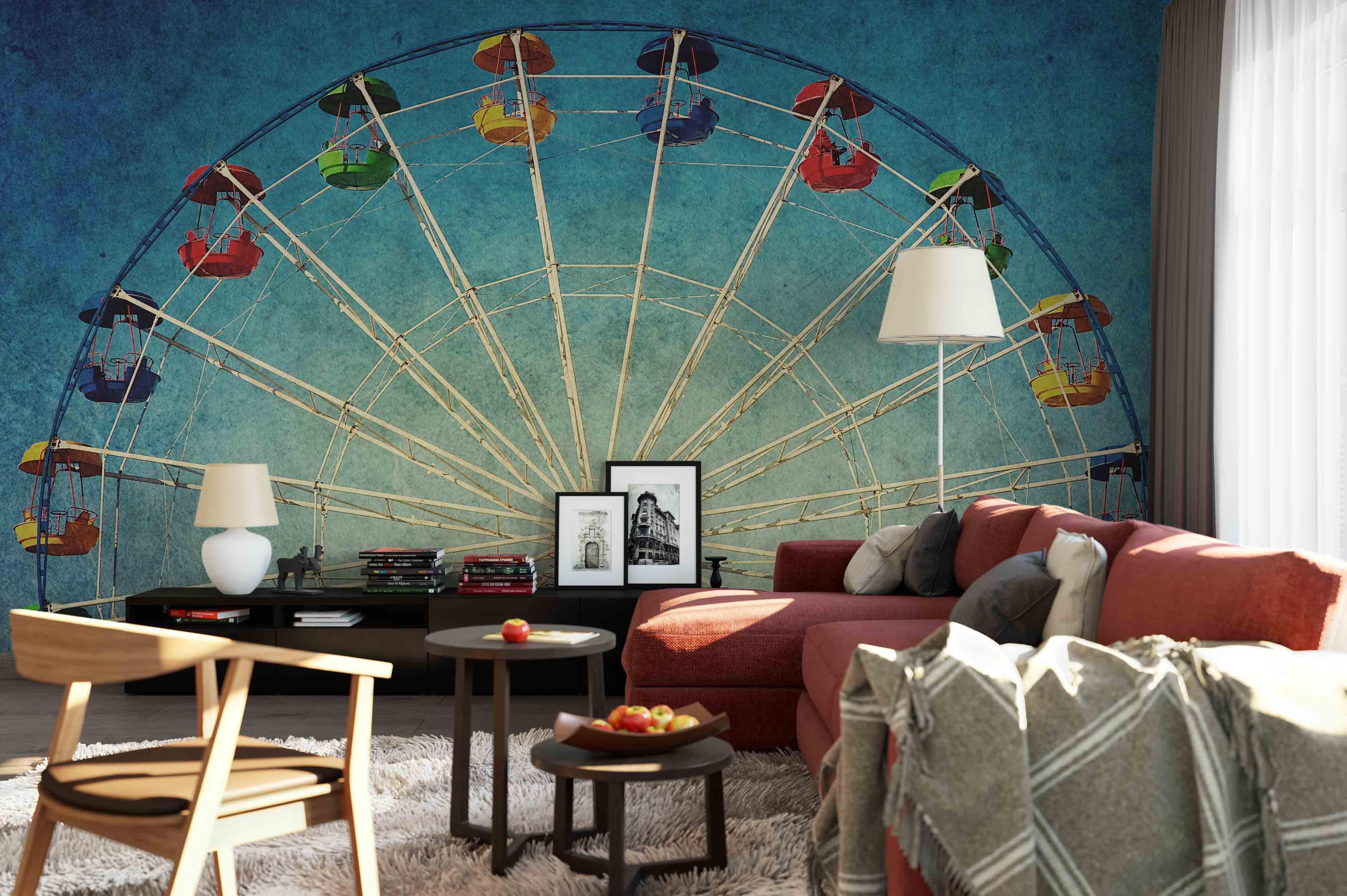 3D Ferris Wheel Wall Mural Wallpaper 138- Jess Art Decoration