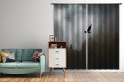 3D Woods Eagle Misty Cloudy Scenery Curtains and Drapes GD 2587- Jess Art Decoration